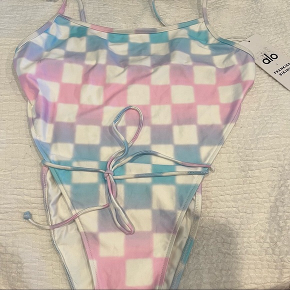 Frankie’s Bikinis “Croft” One Piece in Pastel Checker (PR) - Picture 4 of 6